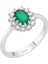 Pırlanta ve Oval Zümrüt Taşlı Anturaj Yüzük 0404R0192 1