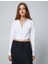 Crop Gömlek Fermuar Detaylı Büzgülü Slim Fit 3