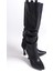 MBV100-S Siyah İnce Topuklu Körüklü Uzun Çizme 4