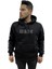 Erkek Kapşonlu Baskılı Owersize Sweatshırt Siyah 3
