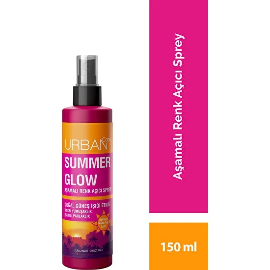 URBAN Care Summer Glow Aşamalı Kalıcı Renk Açıcı Saç Spreyi - 150 ML