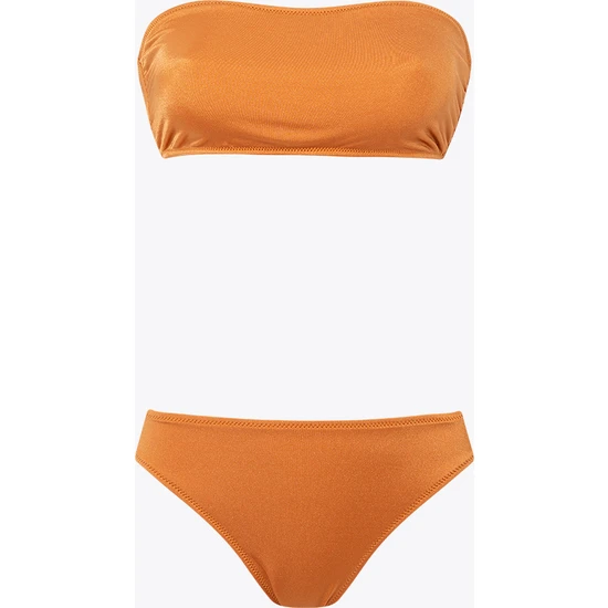Rivus Straplez Kayısı Rengi Bikini Takımı Oranj