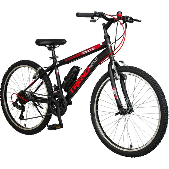 Trendbike Mistral 24 Jant Bisiklet Erkek Dağ Bisikleti Siyah - Kırmızı 24.510-S-K