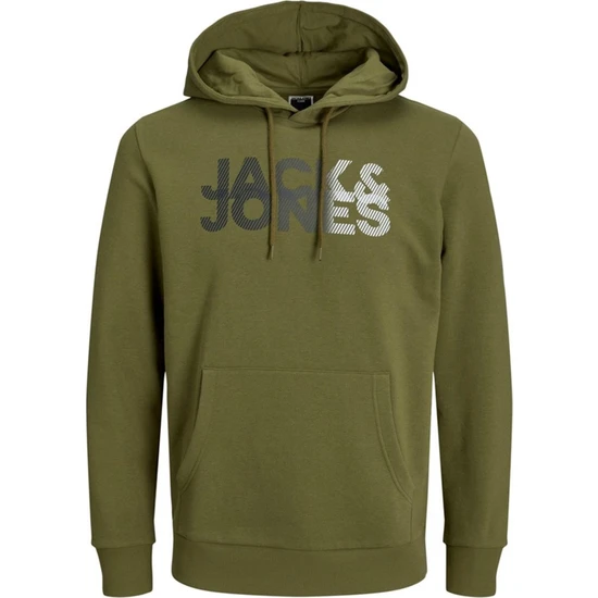 Jack & Jones Jcoshady Sweat Hood Fst Haki