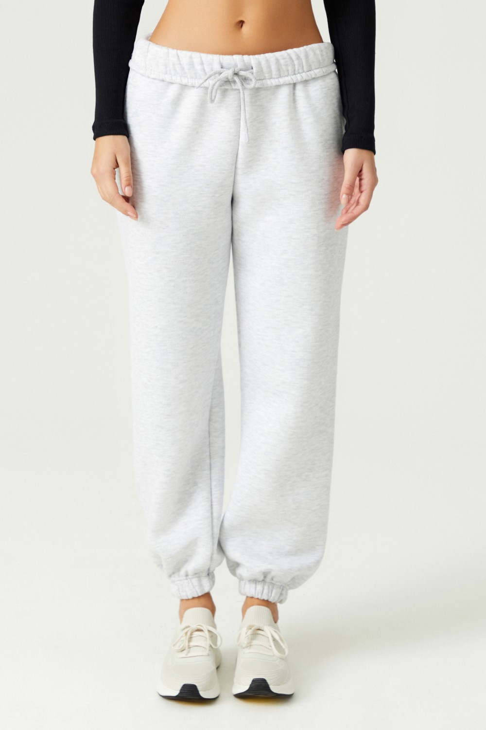Los Ojos x Melodi Siyah Oversize/Geniş Kalıp Pamuklu Kalın Eşofman Altı Reversible görsel 7