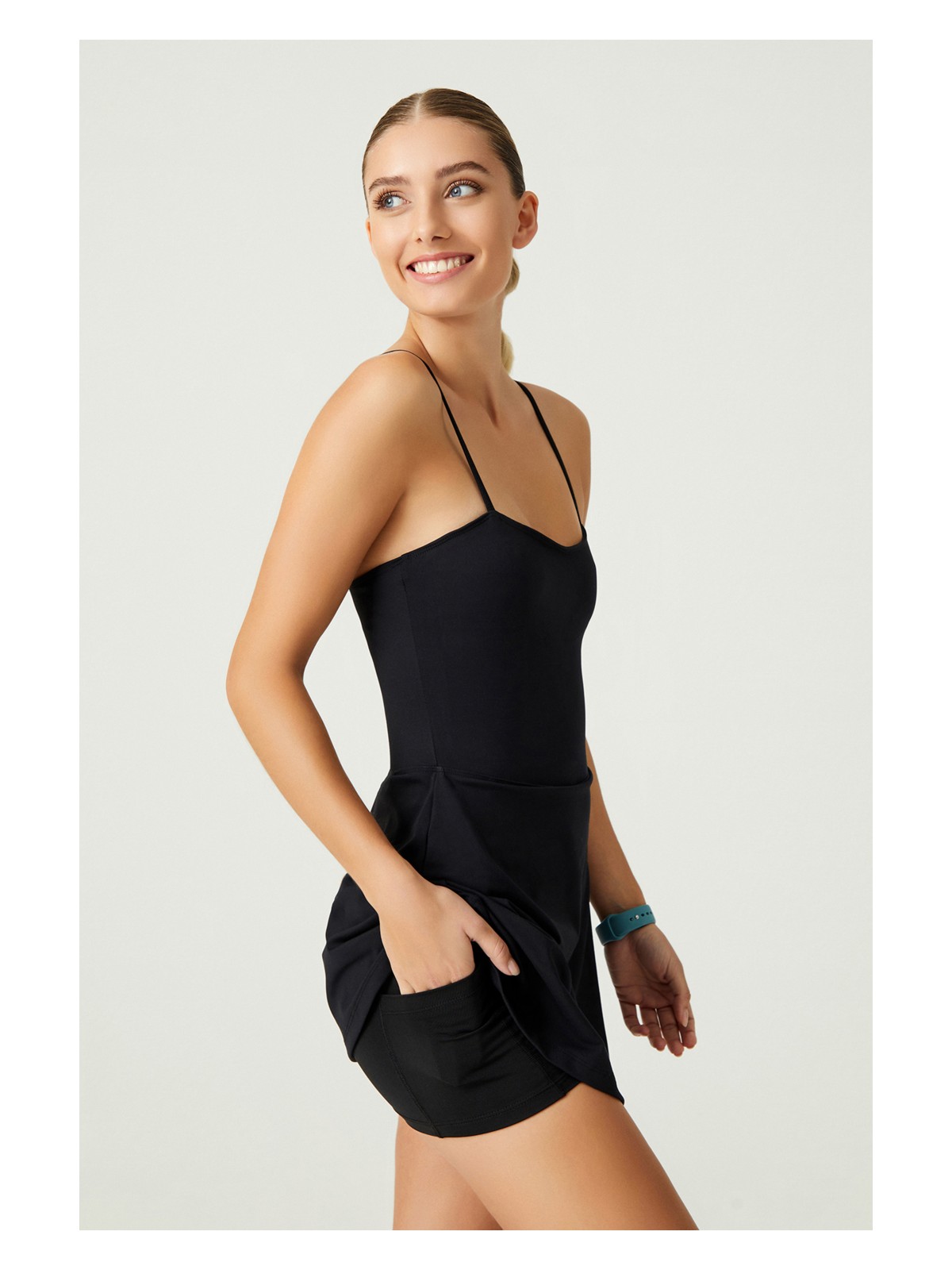 Los Ojos x Melodi Siyah Tenis Elbisesi Spor Elbise Tennis Dress - Görsel 4