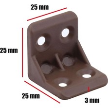 10 ADET VolkanAytuğ Kahverengi Mobilya Dolap Köşe Bağlantı L Plastik Gönye Sabitleme