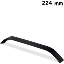 ŞENEL Yapı Market 224 mm Yeni Şahin Metal Kulp Mat Siyah Mobilya Dolap Kapak Çekmece Kulpu