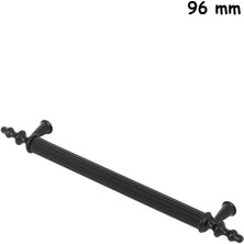 ŞENEL Yapı Market 96 mm Ovacık Rustik Metal Kulp Mat Siyah Mobilya Dolap Kapak Çekmece Kulpu