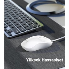 Polham Hc Series 1600DPI 4d Yüksek Hassasiyet Kablolu Optik Mouse, Ergonomik Ultra Sessiz Mouse