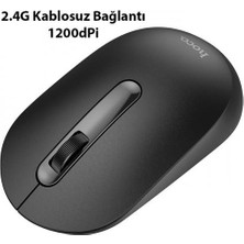 Coofbe Hc Seri Premıum Bluetooth Wıreless 1200DPI 2.4g Kablosuz Mouse Bluetooth Mouse 3D Düğmeli Mouse