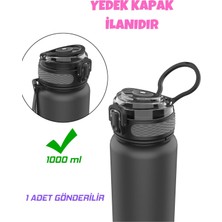 Luckypen Yedek Kapak 1000ML Siyah Su Matarası Kapağı