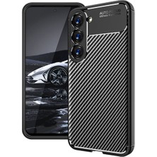 MTK Moveteck Samsung Galaxy S23 Fe Kılıf Karbon Desenli Kamera Korumalı Yumuşak Negro Silikon Renk Atmaz Armor