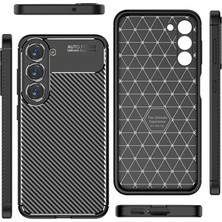 MTK Moveteck Samsung Galaxy S23 Fe Kılıf Karbon Desenli Kamera Korumalı Yumuşak Negro Silikon Renk Atmaz Armor