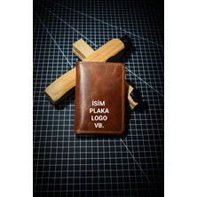 FH Leather Goods Deri Araç Ruhsat Kabı Kılıfı (PREMİUM)(Isim ve Logo Isteğe Göre Yazılır)