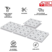 Tink Kendinden Yapışkanlı Mutfak Banyo Kaplama Geometrik 043 Desenli Pvc Karo 30x30 cm 11 Adet 1m2