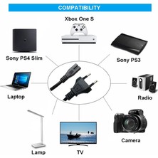 Ata Elektronik 1.5mt 1.5 Metre Ps3|ps4 Güç Kablosu Teyp Power Kaliteli Güç Kablosu Kablo Çift Oluklu CABLE