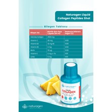 Naturagen  Ananas Aromalı Likit Collagen Shot 60 ml X12 Adet Şişe(Tip 1 & Tip3 Hidrolize Sıvı Collagen)