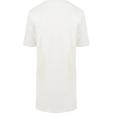 Rivus V Yaka Önü Arkası Uzun Basic T-Shirt - Beyaz