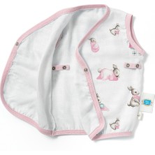 Deux Lapins Müslin Bebek Yelek – 3-6 Ay Bébé Lapin Rose