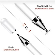 Eco Center Dokunmatik Kalem Tüm Cihazlara Uyumlu Tablet Telefon Için Çizim & Yazı Kalemi 2 In 1 Disk Uçlu Stylus Pen