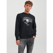 Jack & Jones Jorboney Erkek Siyah Sweatshirt 12244220-Black
