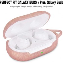 Jingyi Samsung Galaxy Buds Plus Için Silikon Kılıf Kılıf / Pom Pom Anahtarlık Koruyucu Kapaklı Galaxy Buds Kılıfı Galaxy Kulaklık Aksesuarı (Gül Altın) (Yurt Dışından)
