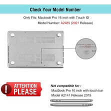 Jingyi MacBook Pro 16 Inç Kılıf Için Uyumlu 2023-2021 Model A2780 A2485 M2 M1 Pro/max Çip, Touch Id, Çatlama Önleyici ve Parmak Izi Önleyici Sert Kılıf, Klavye Kapaklı (Yurt Dışından)