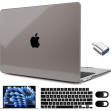 Jingyi MacBook Air 15 Inç Kılıf 2023 Için Şeffaf Kılıf, M2 Çipli A2941, Klavye Kapağı ve Kamera Kapakları ve 15.3" MacBook Air Için Otg Adaptörlü Dizüstü Bilgisayar Se (Yurt Dışından)