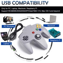 Jingyi N64 Oyunları Için Retro USB Denetleyicisi, N64 Klasik USB Denetleyicisi Gamepad Joystick, N64 Sistemi Için Oyun Denetleyicisi Raspberry Pi/windows/mac/linux-Sarı (Yurt Dışından)