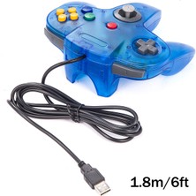 Jingyi N64 Oyun Için Klasik USB Denetleyici, Windows Pc Mac Linux Raspberry Pi 3 Için USB Retro N64 Gamepad Joystick Joypad (Şeffaf Mor) (Yurt Dışından)