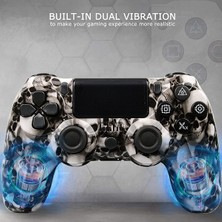 Jingyi P4/pro/slim/pc Için Kablosuz Oyun Denetleyicisi 800MAH Şarj Edilebilir Pil Çift Titreşimli Oyun Denetleyicisi/oyun Joystick/kulaklık Jakı/altı Eksenli Sensör P4 Denetleyici Kablosuz (Yurt Dışından)