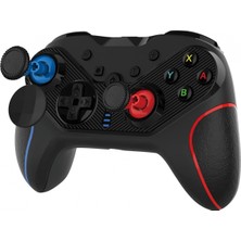 Jingyi Eksenli Jiroskoplu Kablosuz Bt Oyun Denetleyicisi Gamepad Çift Motorlu Titreşim Anahtar/anahtar Lite ile Uyumlu Mavi&kırmızı (Yurt Dışından)