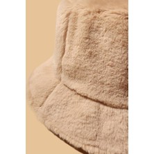 Bahels Camel Peluş Yumuşak Dokulu Bucket Şapka