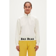 Bad Bear Zoe Half-Zıp Sweatshırt Beyaz Kadın Sweatshirt