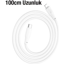 Polham Hc Series 1mt 20W Type-C To iPhone Lightning Silikon Süper Hızlı Şarj ve Data Kablosu, Akım ve Isı Korumalı Kopmaz Kablo