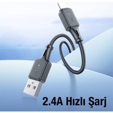 Polham Hc Series 1mt 2.4A USB To iPhone Lightning Ultra Hızlı Şarj ve Data Kablosu, Akım ve Isı Korumalı Kopmaz Kablo