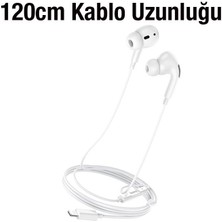 Polham Hc Series iPhone 11, 11 Pro ile Uyumlu Lightning Kulakiçi Kablolu Kulaklık, 120CM Kablolu, Ultra Hafif Silikon Uçlu Kulaklık