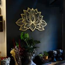 3D Lotus Mandala Metal Duvar Tablosu - Dekoratif Salon Tabloları - Ev Ofis Dekorasyonu - APT524