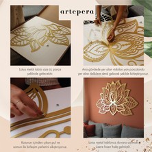 3D Lotus Mandala Metal Duvar Tablosu - Dekoratif Salon Tabloları - Ev Ofis Dekorasyonu - APT524