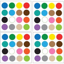 Hdg Mıknatıslı Manyetik Renkler Sticker Etiketler 2 cm Çap