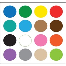 Hdg Mıknatıslı Manyetik Renkler Sticker Etiketler 2 cm Çap