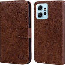 LR Joyful Xiaomi Redmi Note 12 4g Düz Renk Şok Geçirmez Pu Deri Cüzdan Kılıf Cep Telefonu Stand Kapağı (Yurt Dışından)