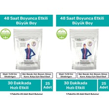 Illa Life Hızlı Etkili Büyük Boy Sporcu Kinezyo Bandı Kas Bacak Boyun Sırt Omuz Karın Için Bant  25'li  x 2 Paket