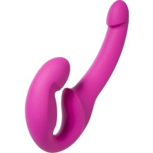 Ada Marketing 23 cm Strapon Belden Baglamali Vibrator Pembe Titresimli Dildo Klitoris Uyaricili Cinsel Oyuncak