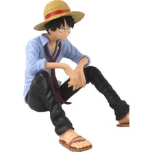 Pabil One Piece Anime Manga Aksiyon Oyuncak Figür Karakterleri 10 x 12 cm - Luffy Mavi