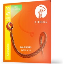 Pitbull Gold Seri Akustik Gitar Teli 10-47 Super Light Gag 10-47 3p Ssc 3lü Set Hediyeli Paket