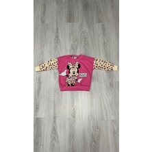 Minik İkon Zara Leopar Kol Minnie 3 Iplik Takım Pembe