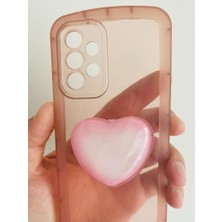 Benedetto Samsung Galaxy A52 Kamera Korumalı Popsocketli Pembe Kılıf