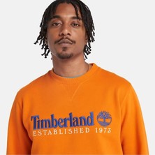 Timberland Logo Işlemeli Erkek Turuncu Sweatshirt
